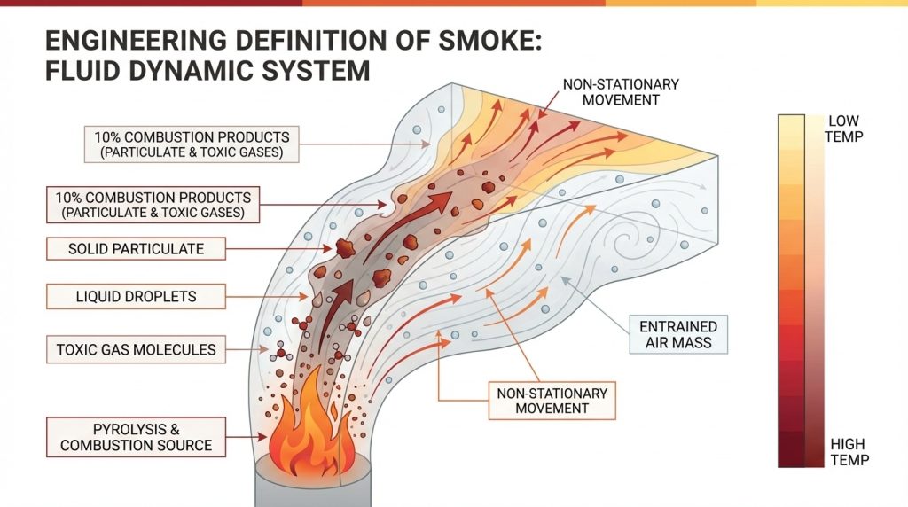 Engineering definition of smoke: fluid dynamic system